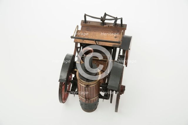 1868 Knight Steam carriage scale model. Creator: Unknown.