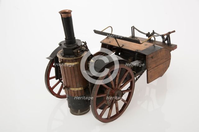 1868 Knight Steam carriage scale model. Creator: Unknown.