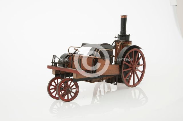 1868 Knight Steam carriage scale model. Creator: Unknown.