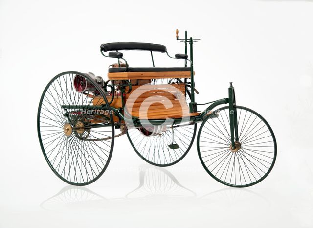 1885 Benz 3 wheeler scale model. Creator: Unknown.
