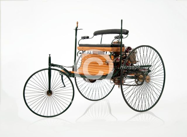 1885 Benz 3 wheeler scale model. Creator: Unknown.