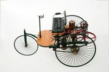 1885 Benz 3 wheeler scale model. Creator: Unknown