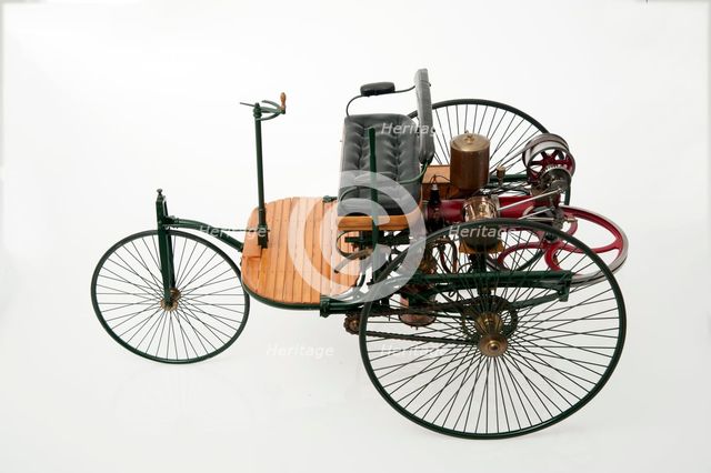 1885 Benz 3 wheeler scale model. Creator: Unknown.