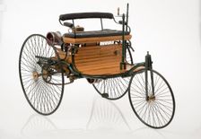 1885 Benz 3 wheeler scale model. Creator: Unknown