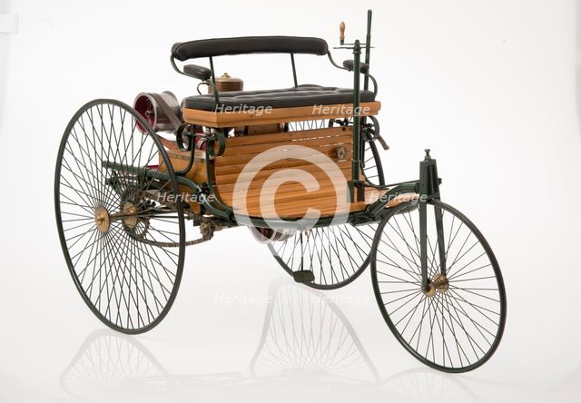 1885 Benz 3 wheeler scale model. Creator: Unknown.