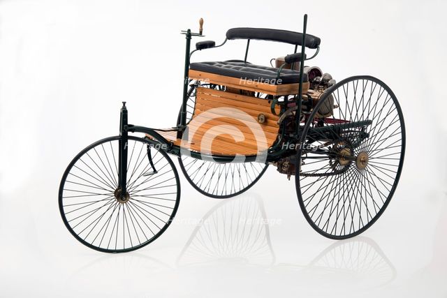 1885 Benz 3 wheeler scale model. Creator: Unknown.
