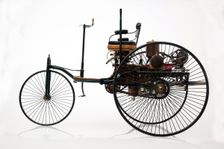 1885 Benz 3 wheeler scale model. Creator: Unknown
