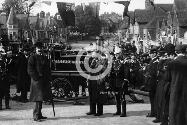 1890's Steam Fire Pump in Haslemere. Creator: Unknown.