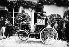 1894 Paris to Rouen race.Marchand in Peugeot
