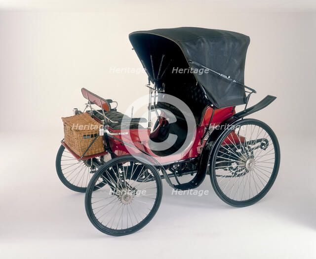 1896 Peugeot 3.5 hp horseless carriage. Artist: Unknown