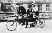 1897 Electric racing tandem bicycle. Creator: Unknown