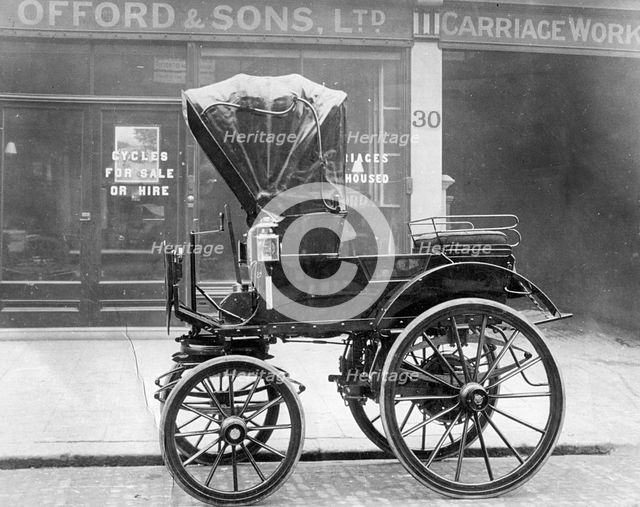 1897 Headland electric dog cart. Creator: Unknown.