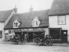 1898 Benz and an early Panhard, c1900