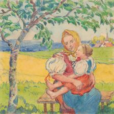 18.- In mommy's arms, 1932. Creator: Gustav Mally