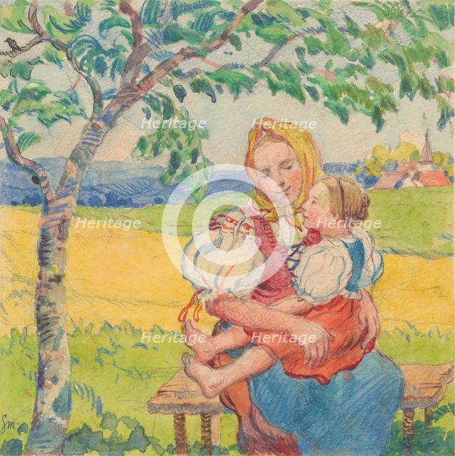 18.- In mommy's arms, 1932. Creator: Gustav Mally.