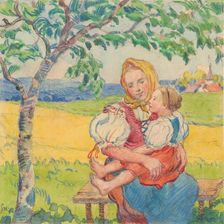 18.- In mommy's arms, 1932. Creator: Gustav Mally
