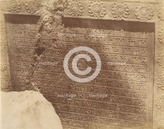 (18) [Inscription, Old Persian in Cuneiform], 1840s-60s. Creator: Luigi Pesce.