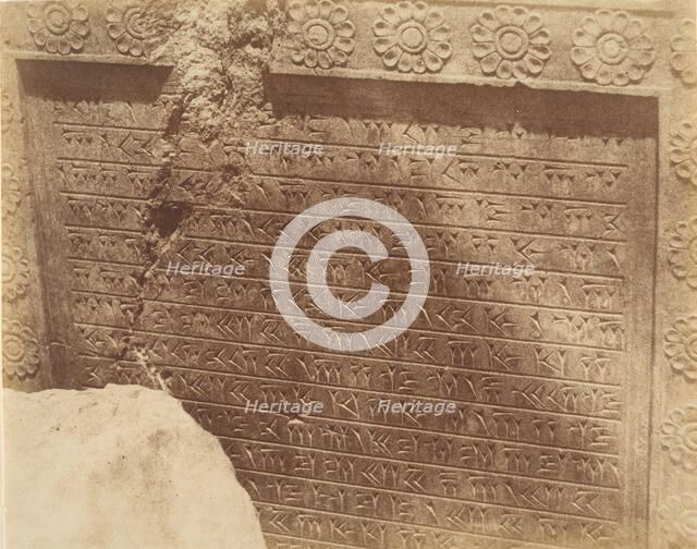 (18) [Inscription, Old Persian in Cuneiform], 1840s-60s. Creator: Luigi Pesce.