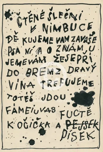 18. Talking about a dog and a cat, around 1928. Creator: Josef Capek.