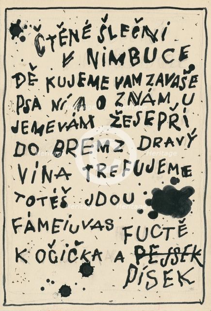 18. Talking about a dog and a cat, around 1928. Creator: Josef Capek.