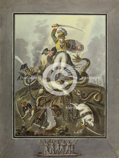 1812. Allegory, 1813. Artist: Tupylev, Ivan Philippovich (1758-1821)