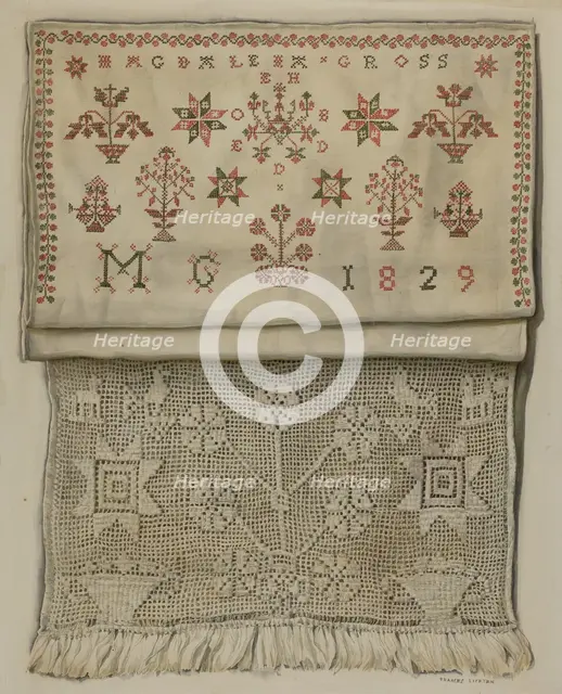 1829 Show Towel, 1935/1942. Creator: Frances Lichten.