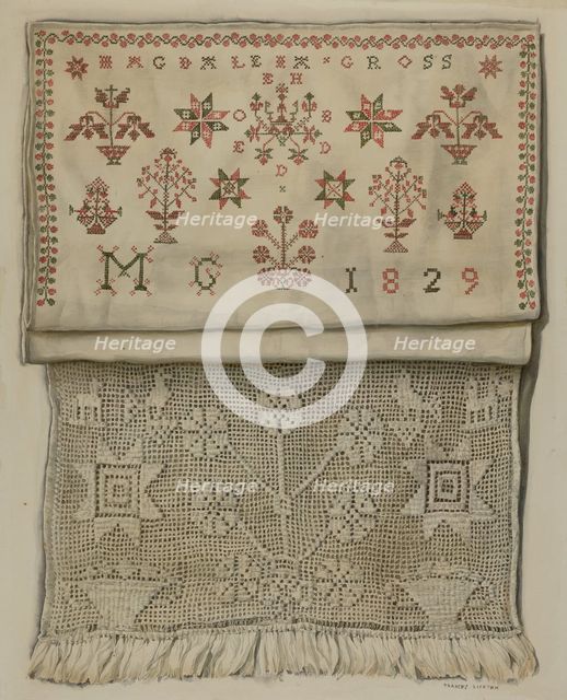 1829 Show Towel, 1935/1942. Creator: Frances Lichten.