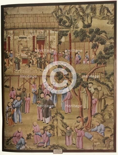 '18th-Century Chinese Wallpaper in the Style of the Ching Dynasty', (1934).  Creator: Unknown.