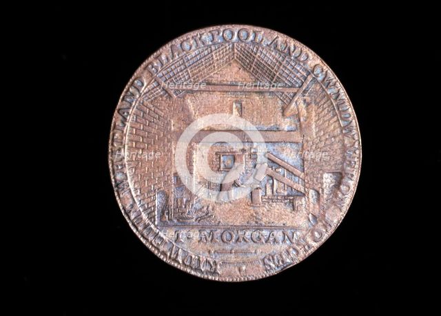 18th century token: Carmarthen ironworks, 1792. Creator: John Gregory Hancock.