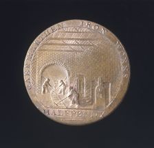 18th century token: Carmarthen ironworks, 1792. Creator: John Gregory Hancock