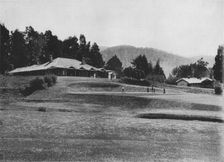 18th Hole and Club House, Golf Links, Nuwara Eliya, Elevation 6,200 Feet c1890, (1910). Artist: Alfred William Amandus Plate