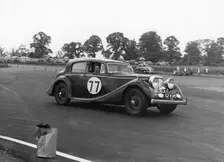 1946 Jaguar MKIV 3.5 litre, 8 Clubs meeting Silverstone. Reg GZ4345. Creator: Unknown