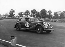 1946 Jaguar MKIV 3.5 litre, 8 Clubs meeting Silverstone. Reg GZ4345. Creator: Unknown