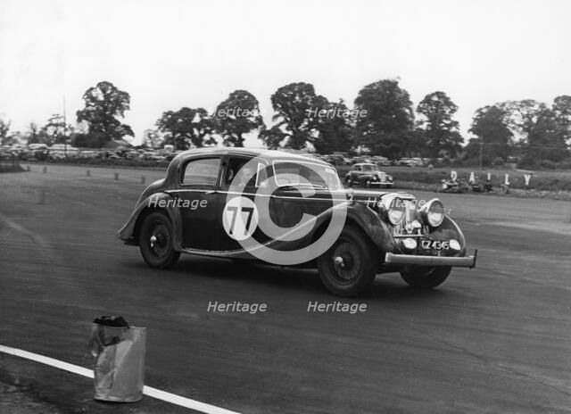 1946 Jaguar MKIV 3.5 litre, 8 Clubs meeting Silverstone. Reg GZ4345. Creator: Unknown.