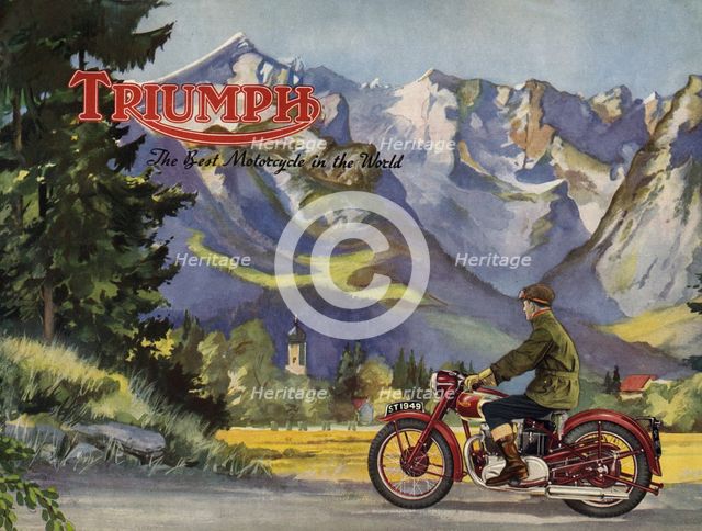 1948 Triumph 5T speed twin brochure. Creator: Unknown.