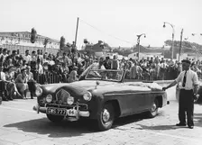 1949 Healey 2.4 Sportmobile drophead coupe, Morecambe rally 1952. Creator: Unknown