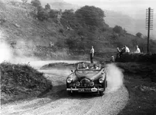 1949 Healey 2.4 Sportmobile drophead coupe, Morecambe rally 1952. Creator: Unknown