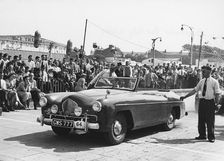1949 Healey 2.4 Sportmobile drophead coupe, Morecambe rally 1952. Creator: Unknown