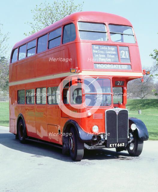 1950 AEC RT double decker London bus. Artist: Unknown.