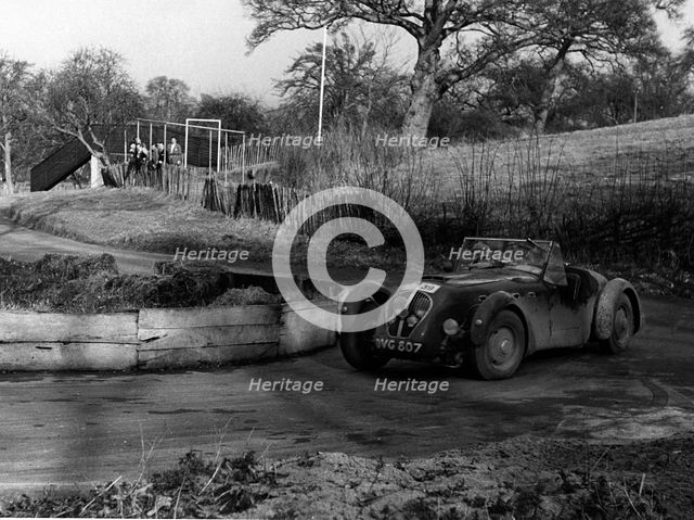 1950 Healey Silverstone, R.A.C. Rally, Prescott 1954. Creator: Unknown.