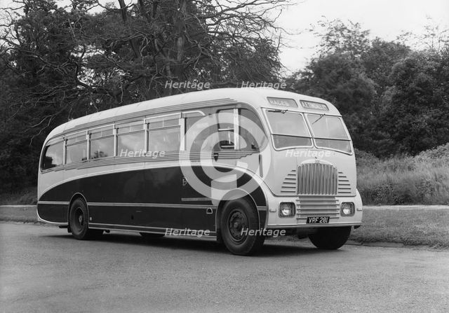 1951 Daimler CVD6 coach with Burlingham body. Creator: Unknown.