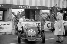 1951 Killeen - MG, D.Pitt in pits at Silverstone during British GP meeting. Creator: Unknown