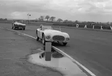 1953 A.C. Ace prototype, V.Davison at Silverstone 1954. Creator: Unknown