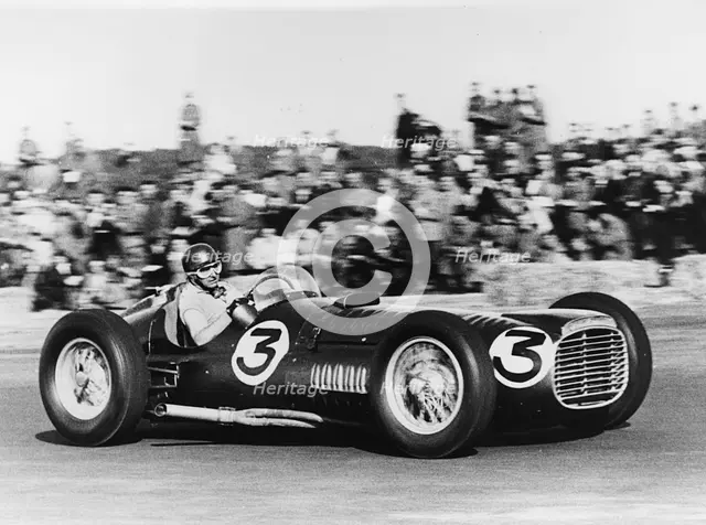 1953 BRM V16 driven by Fangio at Silverstone. Creator: Unknown.