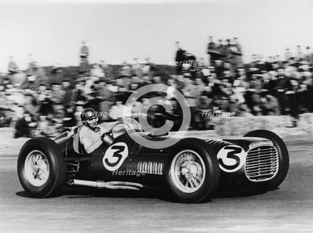1953 BRM V16 driven by Fangio at Silverstone. Creator: Unknown.