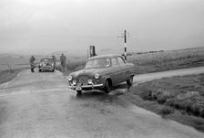 1954 Ford Zephyr, J.Risk, P.Wren on Redex Rally. Creator: Unknown