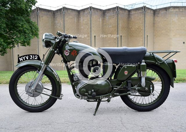 1954 Matchless G3 LS Auxiliary Fire Service motorcycle. Creator: Unknown.