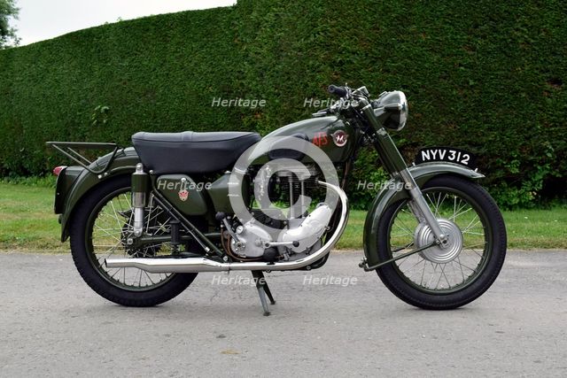 1954 Matchless G3 LS Auxiliary Fire Service motorcycle. Creator: Unknown.
