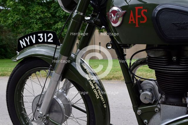 1954 Matchless G3 LS Auxiliary Fire Service motorcycle. Creator: Unknown.