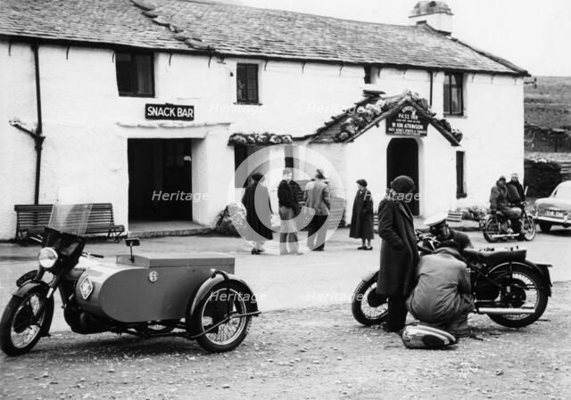 1954 RAC Norton motor bike and side-car, (c1954?). Artist: Unknown